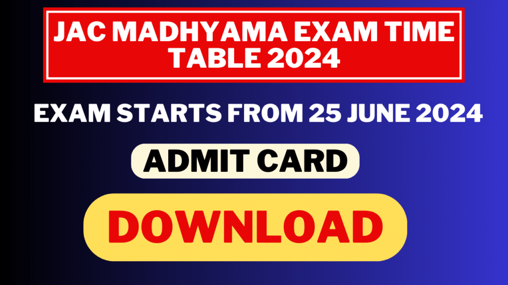 JAC Madhyama Exam 2024